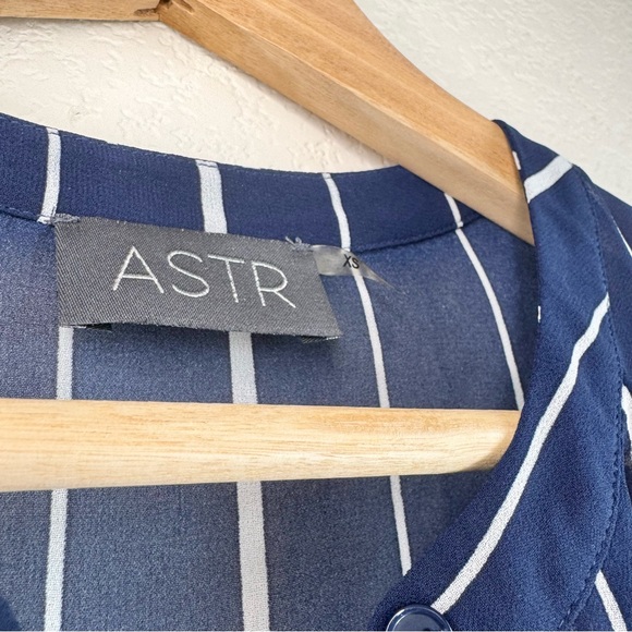 ASTR Sheer Button Up Long Sleeve Dress, XS - Picture 3 of 6